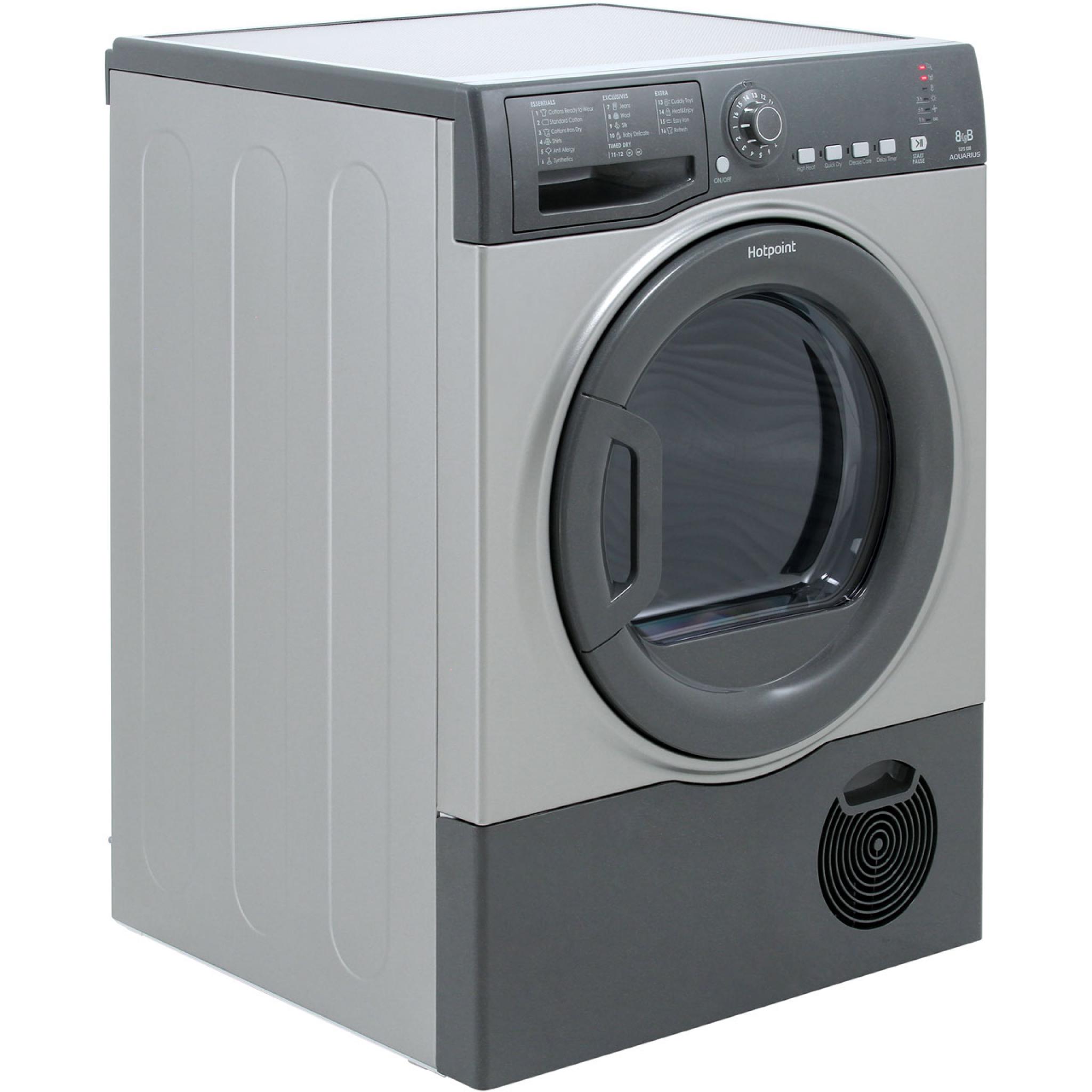 Hotpoint Aquarius TCFS 83B GG.9 8kg Tumble Dryer - Graphite