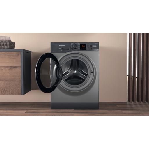 hotpoint nswm864cukn 8kg 1600 spin washing machine black